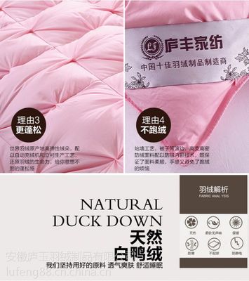 夏季爆款空调被夏凉被庐丰家纺轻薄羽绒被90白鸭绒清洁度高无异味